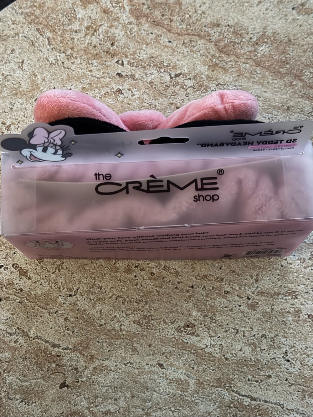 The Crème Shop Minnie Mouse 3D Teddy Headband in Pink & Black NEW - Picture 3 of 3